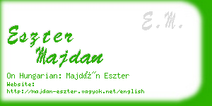 eszter majdan business card